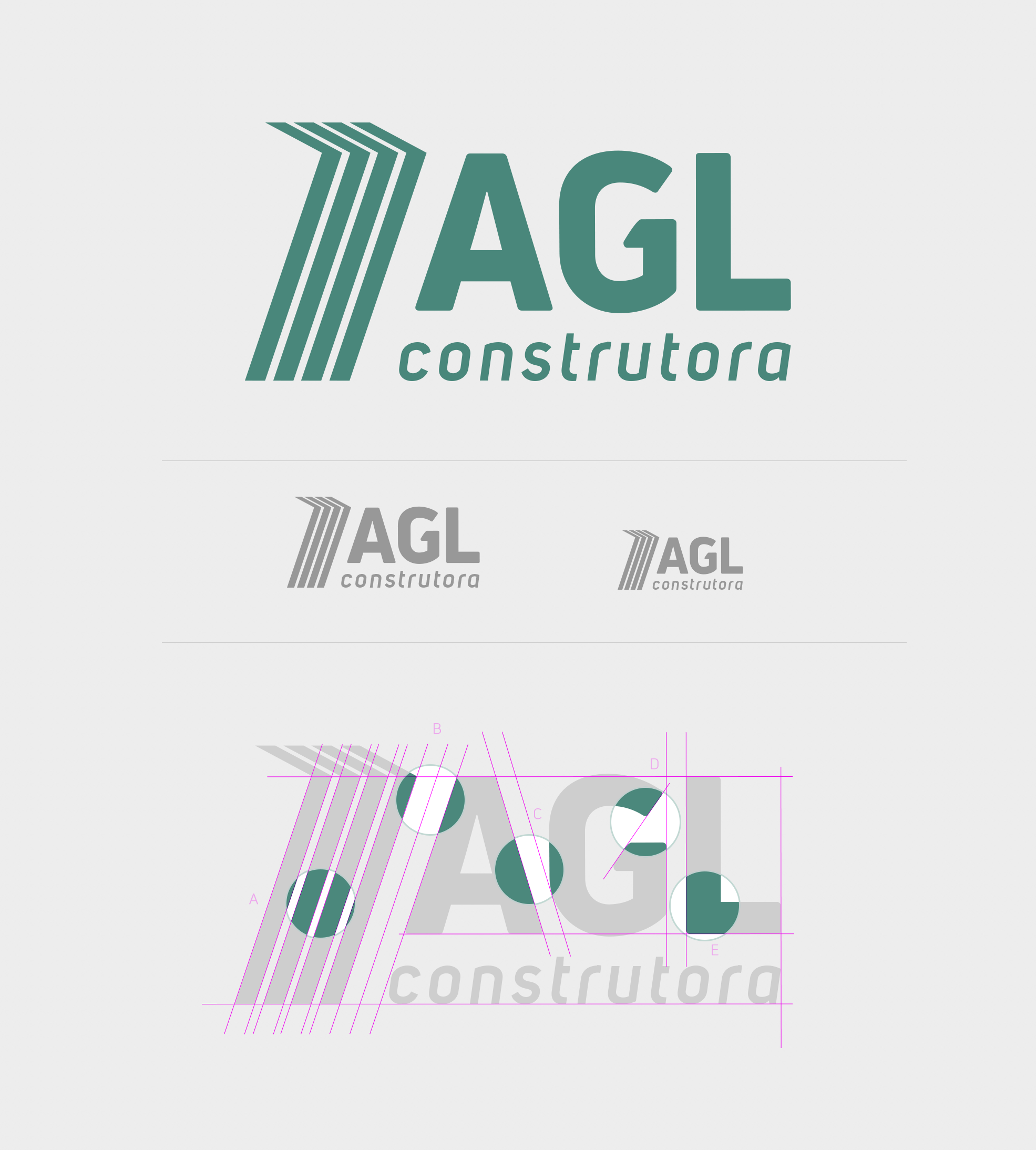 Redesign logo AGL Construtora DANIEL GON ALVES UX DESIGNER